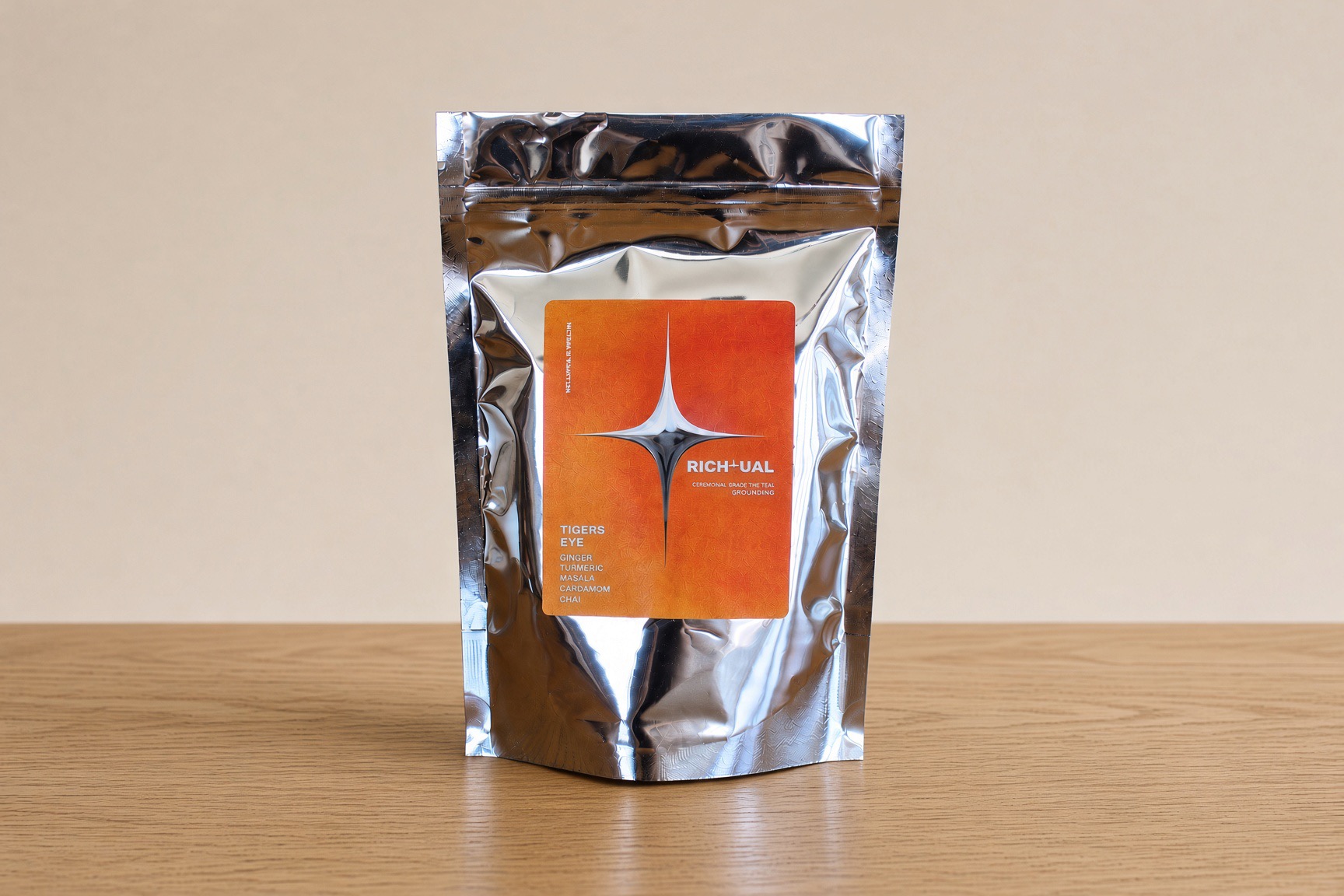 Tiger's Eye shimmering masala chai pouch